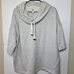 Gray Knitwear Pullover Top Cowl Collar Women Size 1X Cottagecore